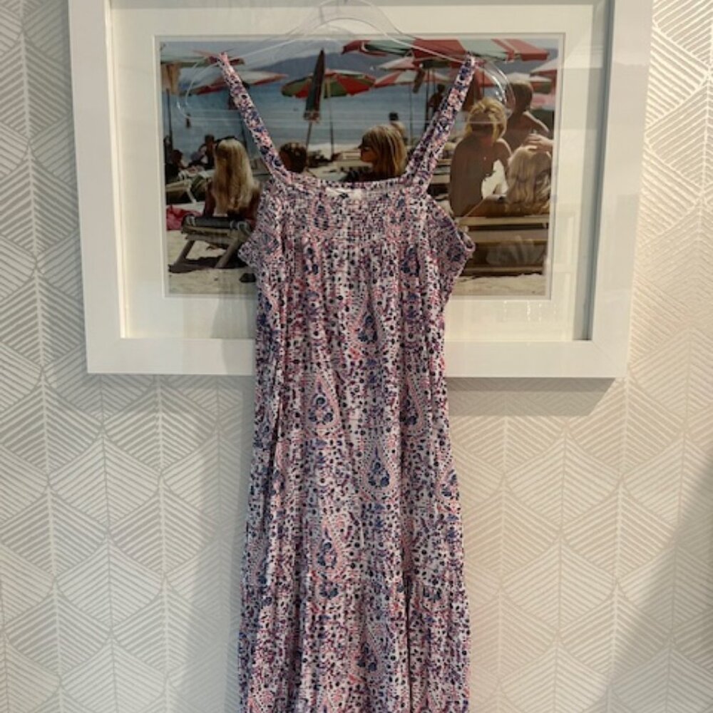 Pink Floral Midi Dress - Lightweight Summer Sundress